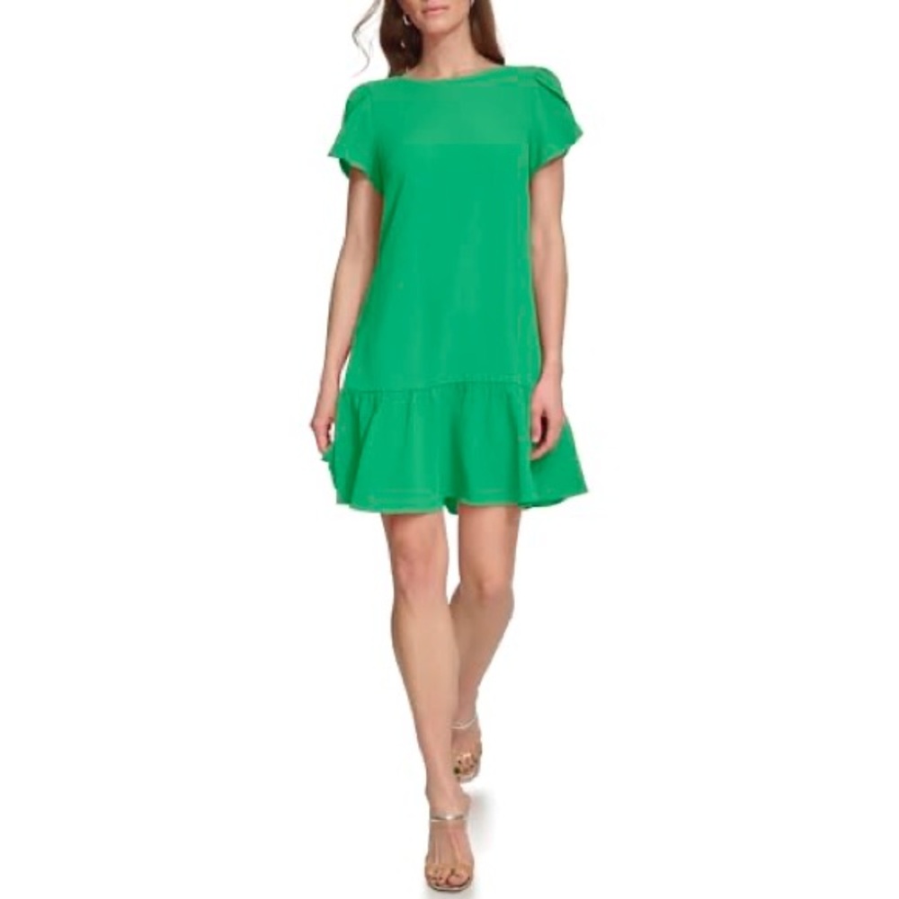 DKNY Vibrant Green Casual Kids Dress